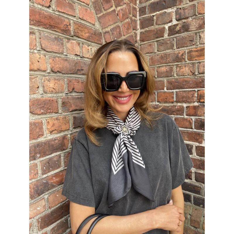 Endless - Bandana Sjal Stripe grå