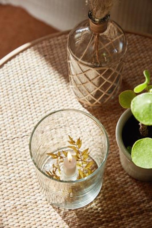 IB Laursen - Flaske glass m/rattanflett