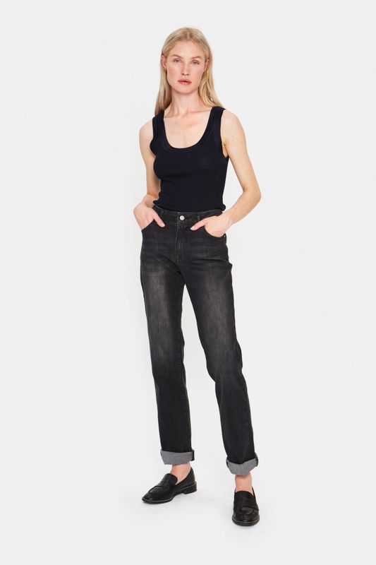 Saint Tropez - Maya Tank Top Navy Silk/Cotton