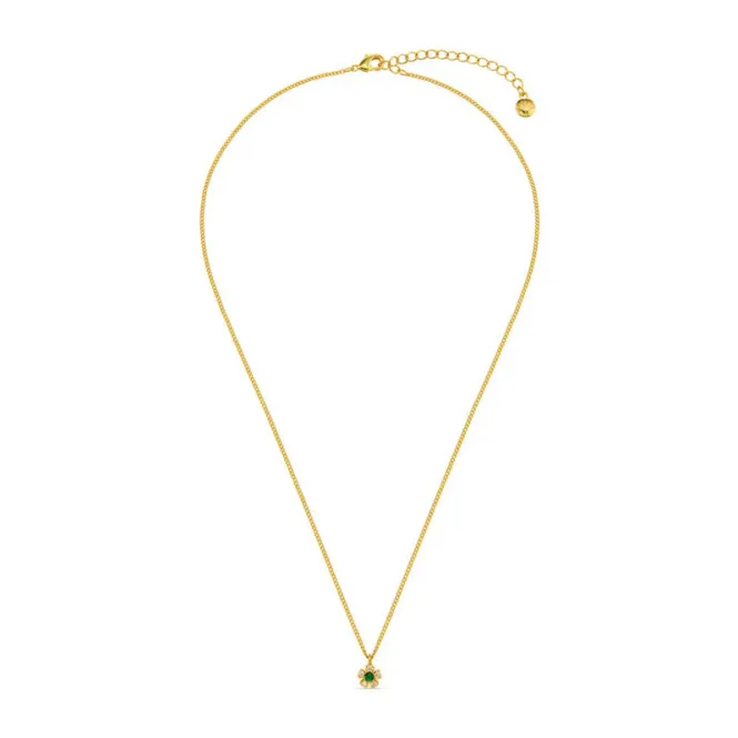 Hovedbilde Orelia - Crystal & emerald flower Smykke