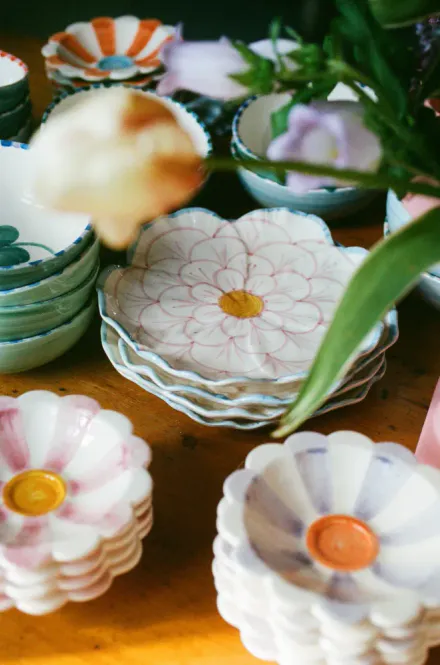 Hovedbilde Rice - Flower keramikk dipping skål Pink