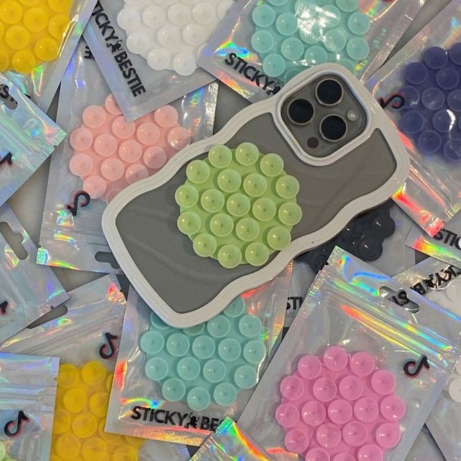 Hovedbilde Sticky Bestie - Roundie phone sticker Sort mobil