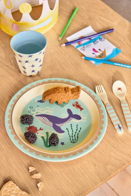 Hovedbilde Rice - Barnetallerken - Blå - Ocean Print