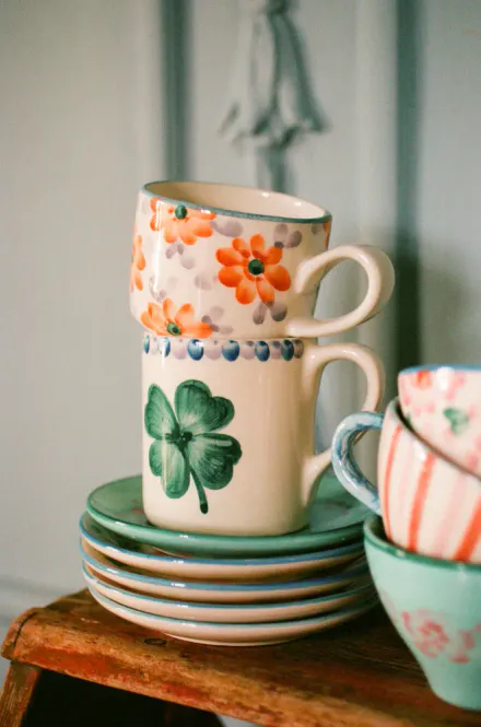 Hovedbilde Rice - Keramikk kopp cream good luck  clover