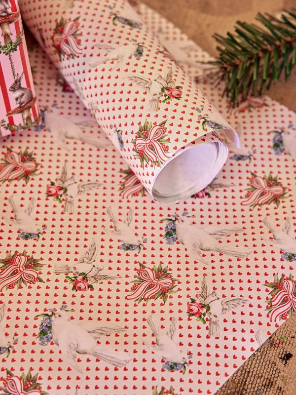 Rice - Gavepapir Dove print 